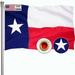 Texas State Flags 3x5 EC36 Outdoor Made in USA- Embroidered Texas Flag Heavy Duty Nylon Durable UV Protected with Embroidered Stars Sewn Stripes and Brass Grommets Suitable for High Wind