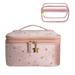 Velvet Makeup Bag with Handle Cosmetic Bags with Makeup Brush Holder Travel Make Up Bag for Women