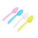 Disposable Plastic Tableware Party Cutlery Spoons Forks Birthday Party Dinnerware for Jelly Ice Cream Dessert -24pcs Spoons and 24pcs Forks (Assorted Color)