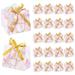 Gloserin Pink Gift Bags EC36 20 Packï¼Œ Party Favor Bag Treat Box with Bow Ribbonï¼Œ Marble Gift Bagï¼Œ Gift Bags Bulk for Wedding Birthday Bridal Shower Baby Shower