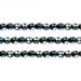 Czech Faceted Round Fire EC36 Polished Glass Beads. Preciosa Black AB 3mm 16 Inch Strand