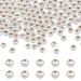 BENECREAT 220 Pcs 925 EC36 Sterling Silver Beads 2.2mm Round Sterling Silver Beads Metal Spacer Beads Large Hole Silver Round Beads for Jewelry Crafts Making