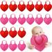 Locmeo 24 Pcs Valentine s EC36 Day Party Favor Bags Heart Themed Party Goody Candy Bags Nonwoven Gift Bags Heart Shape Valentine s Day Theme Party Supplies Decor Bags