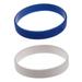 2pcs Fashion Silicone Rubber Elasticity Wristband Wrist Band Cuff Bracelet Bangle - White & Dark Blue