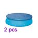 2Pcs 10 Ft Round Pool Cover Inflatable Swimming Fast Set Pool for Outdoor Round Easy Set and Frame Above Ground Swimming Pool