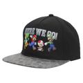 Youth Black Super Mario Bros. Here We Go Snapback Adjustable Hat