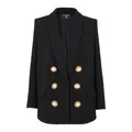 Balmain , Crepe jacket with a shawl collar ,Black female, Sizes: XS, S, M