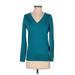 J.Crew Pullover Sweater: Teal Solid Tops - Women's Size X-Small