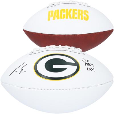 Luke Musgrave Green Bay Packers Autographed Franklin White Panel Football with "Go Pack Go" Inscription