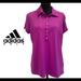 Adidas Tops | Adidas Golf Purple Climalite Polo Shirt Sz L Nwot Short Sleeve Bright | Color: Purple | Size: L