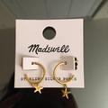 Madewell Jewelry | Madewell Starfish Charm Hoop Gold Earrings Nwt | Color: Gold | Size: Os