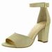 Jessica Simpson Shoes | Jessica Simpson Womens Sherron Gold Block Heels Dress Shoes 7.5 Like New | Color: Gold | Size: 7.5