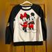Disney Tops | Disney Mickey & Minnie Mouse Sweatshirt Crewneck Color Block White Black Size M | Color: Black/White | Size: M