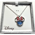 Disney Jewelry | Disney Birthstone Minnie Mouse Silver Plated Shaker Pendant Necklace December | Color: Blue/Silver | Size: Os