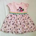 Disney Dresses | Disney Minnie Mouse Baby Girl Dress Size 18 Months Embroidered A-Line Dress | Color: Black/Pink | Size: 12-18mb