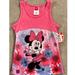 Disney Shirts & Tops | Disney - Minnie Mouse - Girls Contrast Tank Top - Many Sizes - Floral Theme | Color: Pink/Red | Size: Various