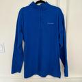Columbia Shirts | Columbia Blue Fleece Half Zip Jacket Men Size Xl Long Sleeve Sweatshirt | Color: Blue/White | Size: Xl