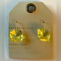 Anthropologie Jewelry | Anthropologie Floating Chrystal Earrings - Gold Tone - Lite Yellow - New | Color: Gold/Yellow | Size: Os
