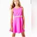 Lilly Pulitzer Dresses | Lilly Pulitzer Kids Addyson Lace Trim Fit & Flare Dress | Color: Pink | Size: 14g