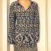 Tory Burch Dresses | Last Chance! Tory Burch Blue Patterned Silk Mini Dress/Tunic 6 Euc | Color: Blue/Gold | Size: 6