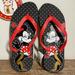 Disney Shoes | Disney Parks Minnie Mouse Flip Flops | Color: Black/Red | Size: 6