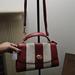 Coach Bags | Coach Leather Cross Body Bag In Red/White Stripe | Color: Red/White | Size: Os