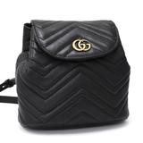 Gucci Bags | Gucci Backpack Mini Rucksack Gg Marmont Quilted V Stitch Leather Black | Color: Black | Size: Os