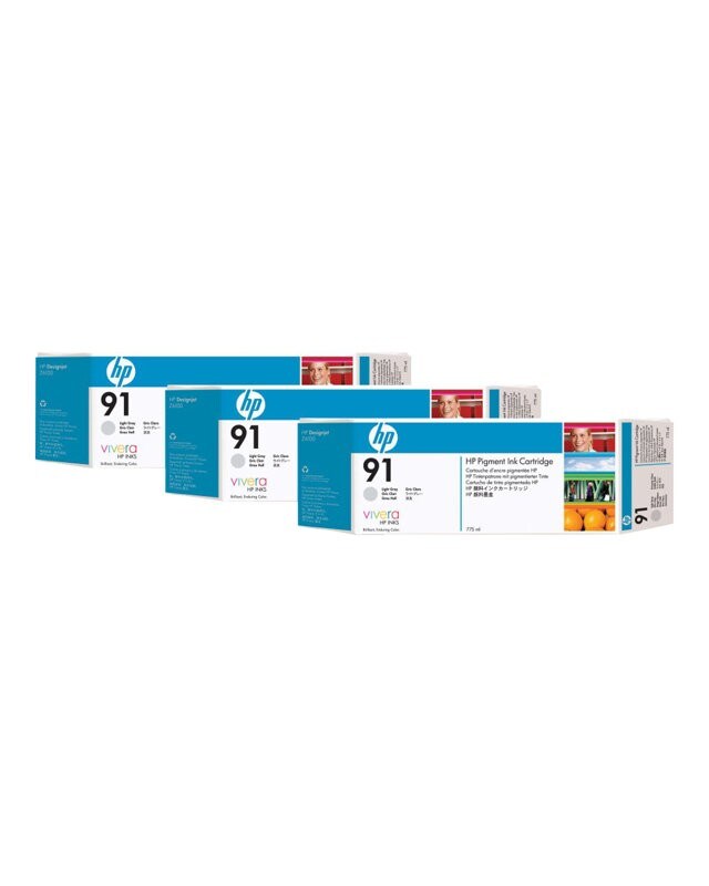 HP 91 Druckerpatrone 3-ink Multipack 775ml Hellgrau Image