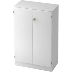 Hammerbacher Schrank Solid 3OH BxTxH 80x42x127cm Griff SG Weiß/Weiß Image