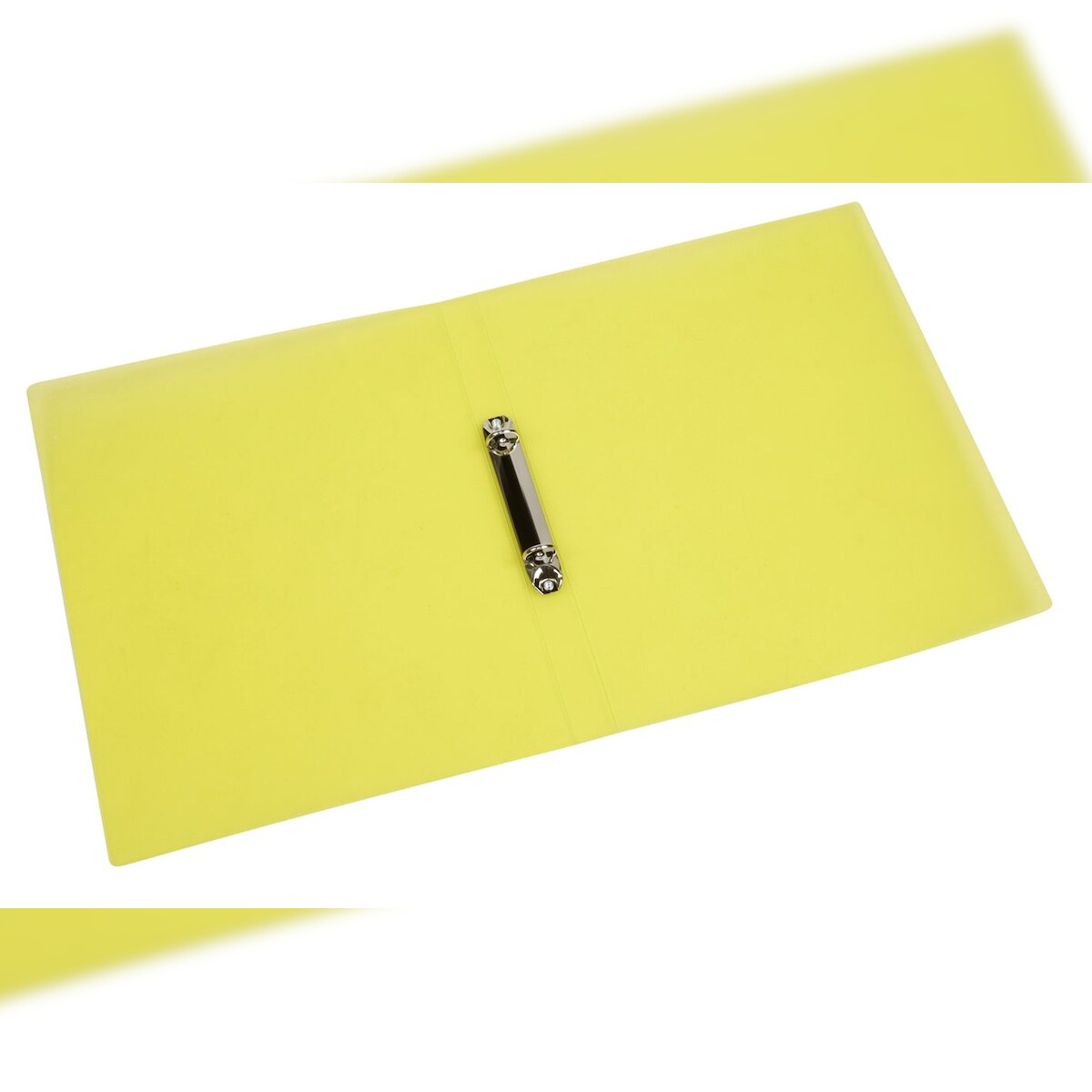 Q-Connect® KF15285 Ringbuch transparent - A4, 2-Ring, Ring-Ø 25 mm, gelb-transparent Image