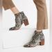 Madewell Shoes | Madewell Rosie Ankle Boot In Snake Embossed Leather | Color: Black/Brown | Size: 7.5