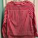 J. Crew Tops | Blouse Red And White. Boat Neck | Color: Red/White | Size: 4