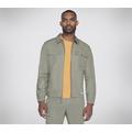 Skechers Men's GO WALK Envoy Jacket Top | Size XL | Olive/Gray | Cotton/Spandex