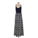 J.Crew Factory Store Casual Dress - Maxi: Black Chevron Dresses - Women's Size 4