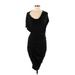 Banana Republic Casual Dress Cowl Neck Short sleeves: Black Print Dresses - Women's Size Medium
