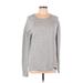 Yogalicious Sweatshirt: Gray Marled Tops - Women's Size Large