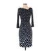 White House Black Market Casual Dress - Sheath: Blue Dresses - Women's Size 00