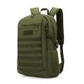 HUNTVP 30L Daypack Schoolbag Molle Military Backpack Student School Rucksack Daysack for Outdoor Running Working (Army Green-30L)