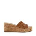 Dune Ladies KATEY Woven Cork-Wedge Sandals Size UK 7 Wedge Heel Wedges