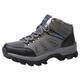 Winter Shoes Men's Winter Boots Lined and Waterproof Trainers Men's Winter Snow Boots Non-Slip Hiking Shoes Non-Slip Combat Boots Men Outdoor Shoes for Hiking Work Camping, 01 Grey, 9 UK