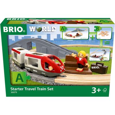 Spielzeug-Zug BRIO "Holzzug Reisezug Starter Set A" Spielzeugfahrzeuge bunt Kinder Ab 3-5 Jahren