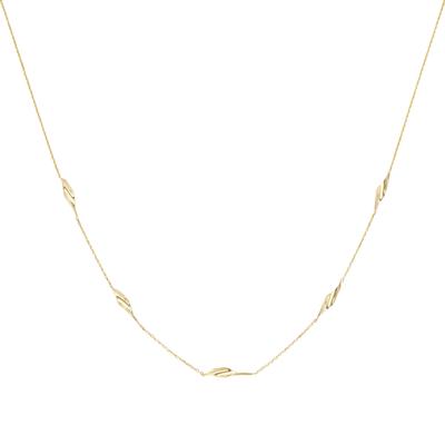 Collier LUIGI MERANO "mit Elementen geschwungen, Gold 585", gold, Halsketten, Damen, 45cm, Gelbgold 585