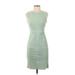 Bailey 44 Casual Dress - Sheath High Neck Sleeveless: Green Print Dresses - Women's Size 4