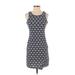 Pink Republic Casual Dress - Sheath Scoop Neck Sleeveless: Blue Dresses - Women's Size Small
