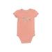 Carter's Short Sleeve Onesie: Orange Print Bottoms - Size 18 Month