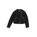 H&M Denim Jacket: Black Solid Jackets & Outerwear - Kids Boy's Size 9