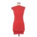 Zara Casual Dress - Bodycon Crew Neck Sleeveless: Red Print Dresses - Women's Size Medium
