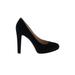 Nine West Heels: Pumps Chunky Heel Cocktail Party Black Solid Shoes - Women's Size 7 - Round Toe