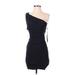 Armani Exchange Casual Dress - Mini Open Neckline Sleeveless: Black Print Dresses - Women's Size 0