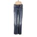 Silver Jeans Co. Jeans - High Rise Straight Leg Boyfriend: Silver Bottoms - Women's Size 27 - Dark Wash